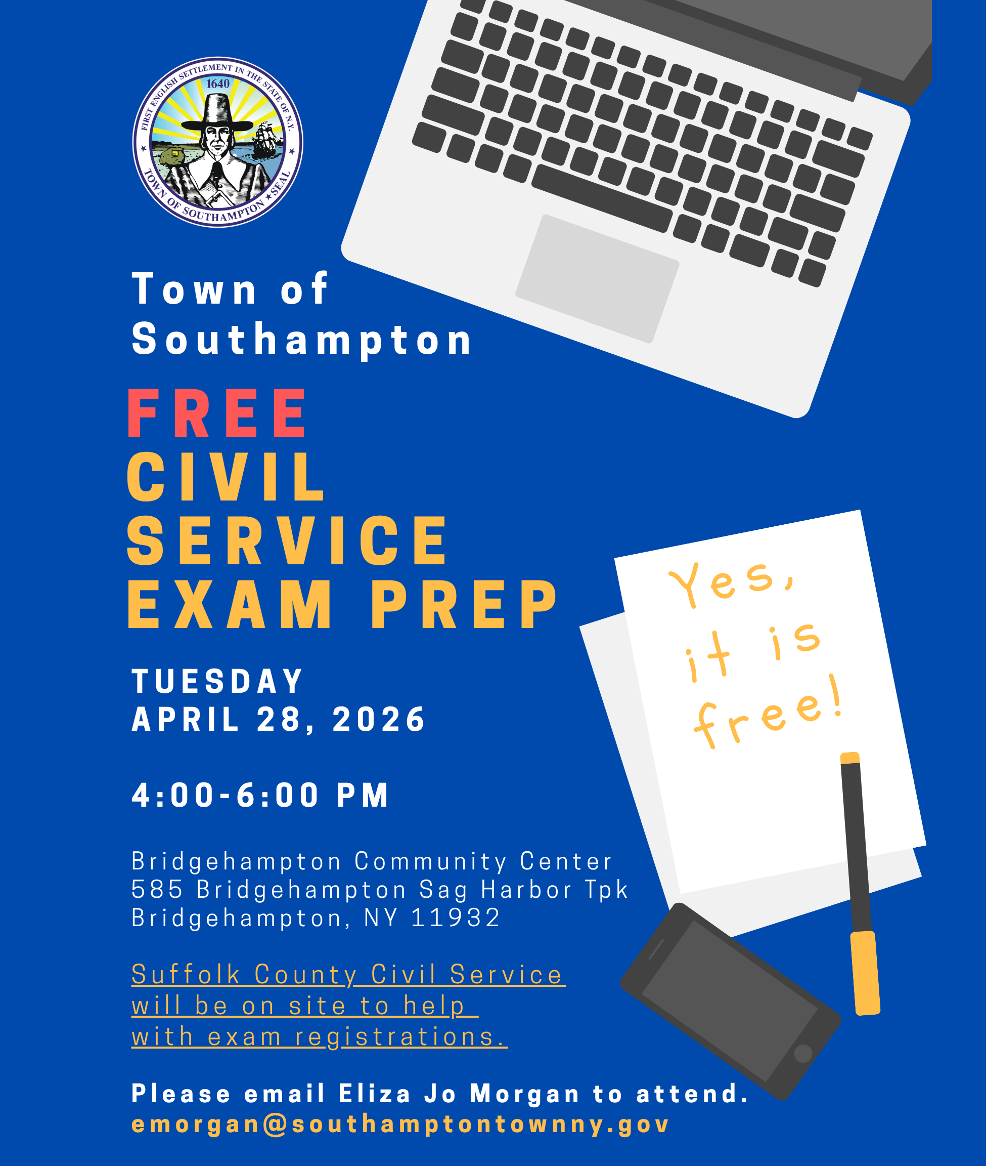 Free Civil Service Exam Prep Workshop 4-28-26
