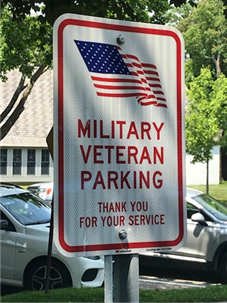 Vets Parking Sign Pics